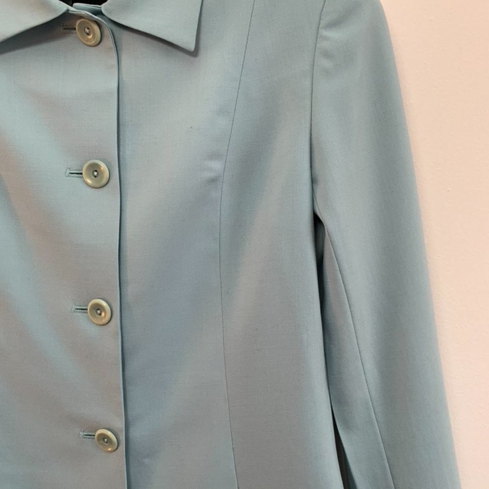 Dana Buchman Robin's-Egg Blue Spring Coat - Picture 5 of 14